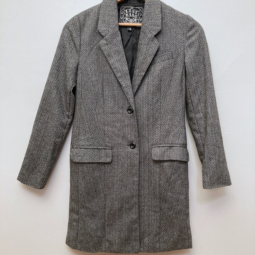 Long, tweed style, blazer jacket- Last Kiss